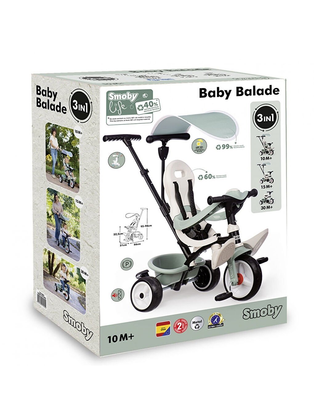 Life Baby Balade Tenteli Üç Tekerlekli Bisiklet 7600741405-5