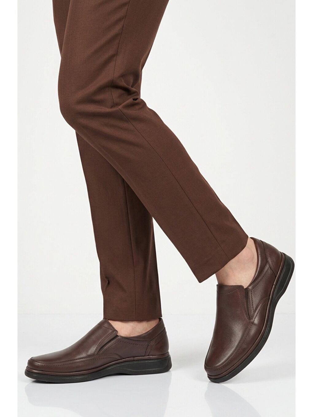 Kahverengi Kahve Hakiki Deri Erkek Casual Ayakkabı 216 M