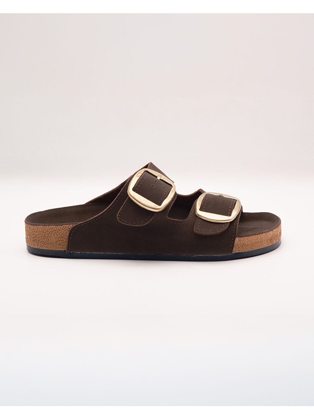 Kahverengi Kadın  Ayarlanabilir Yazlık Terlik - Laura-1