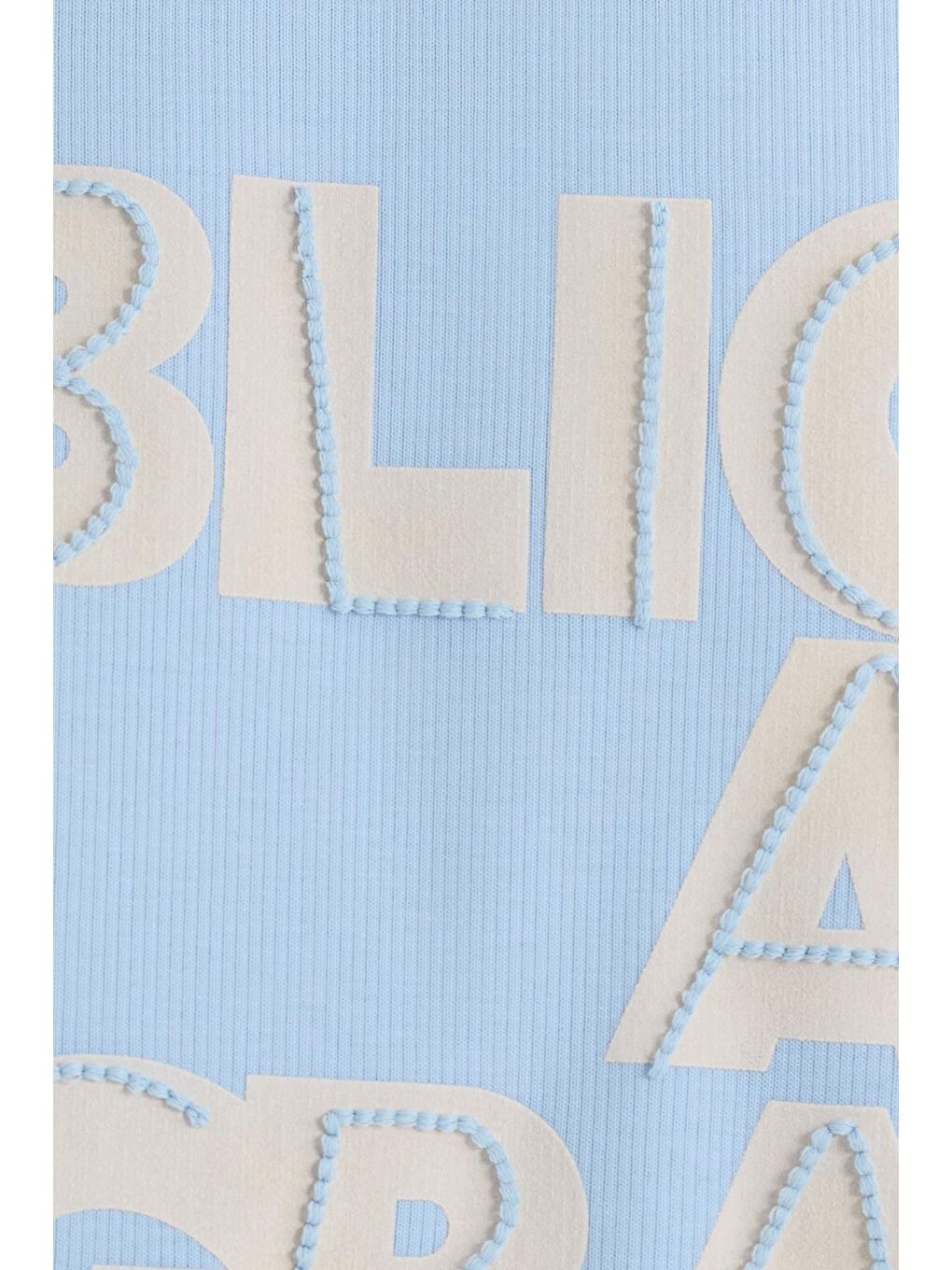 Unisex Oversize Geniş Kesim Pamuklu Yumuşak Dokulu İçi Polarlı Baskılı Mavi Sweatshirt-5