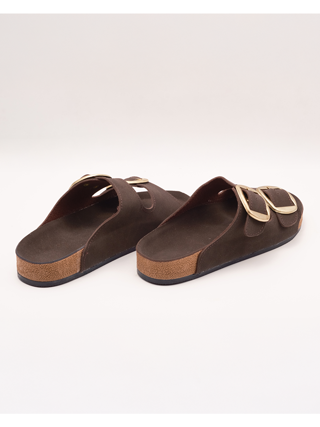 Kahverengi Kadın  Ayarlanabilir Yazlık Terlik - Laura-2