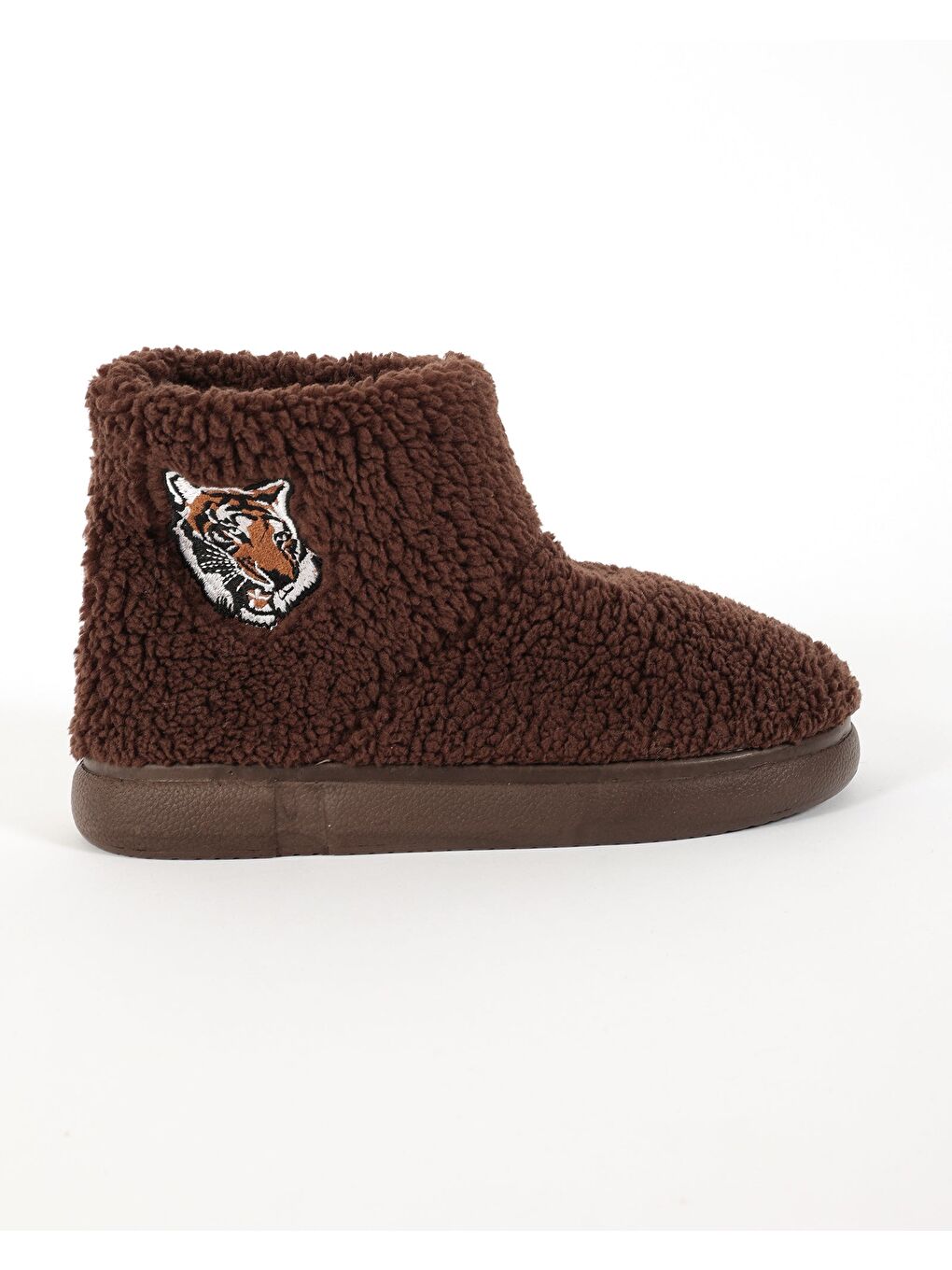 Kahverengi Kaplan Nakışlı Erkek Panduf -TIGRE