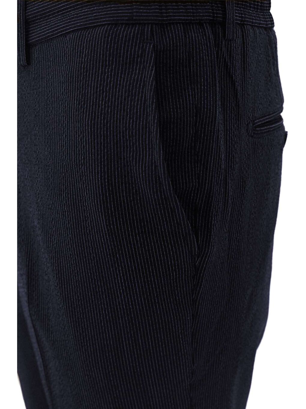 Lacivert Gri Bağcıklı Smart Casual Dynamic Fit Pantolon-3