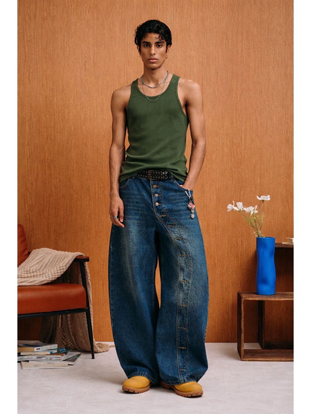 Haki %100 Pamuklu Erkek Atlet Özel Fiyat-1