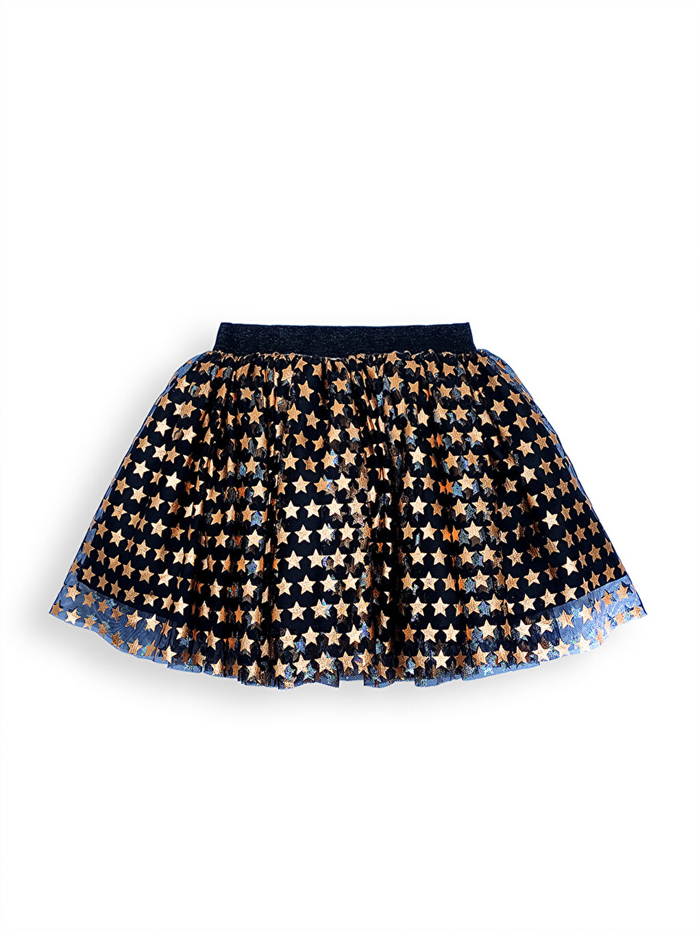 Kız Çocuk Yıldız Siyah Tüllü Tütü Etek-2