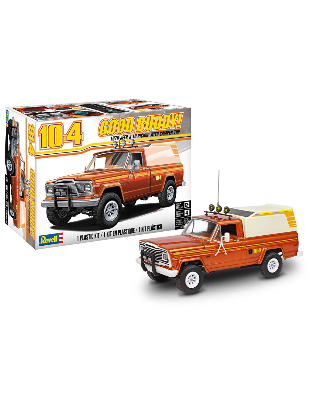 Maket Model Kit Araba ‘79 Jeep J10 Pickup with Camper Top 14568