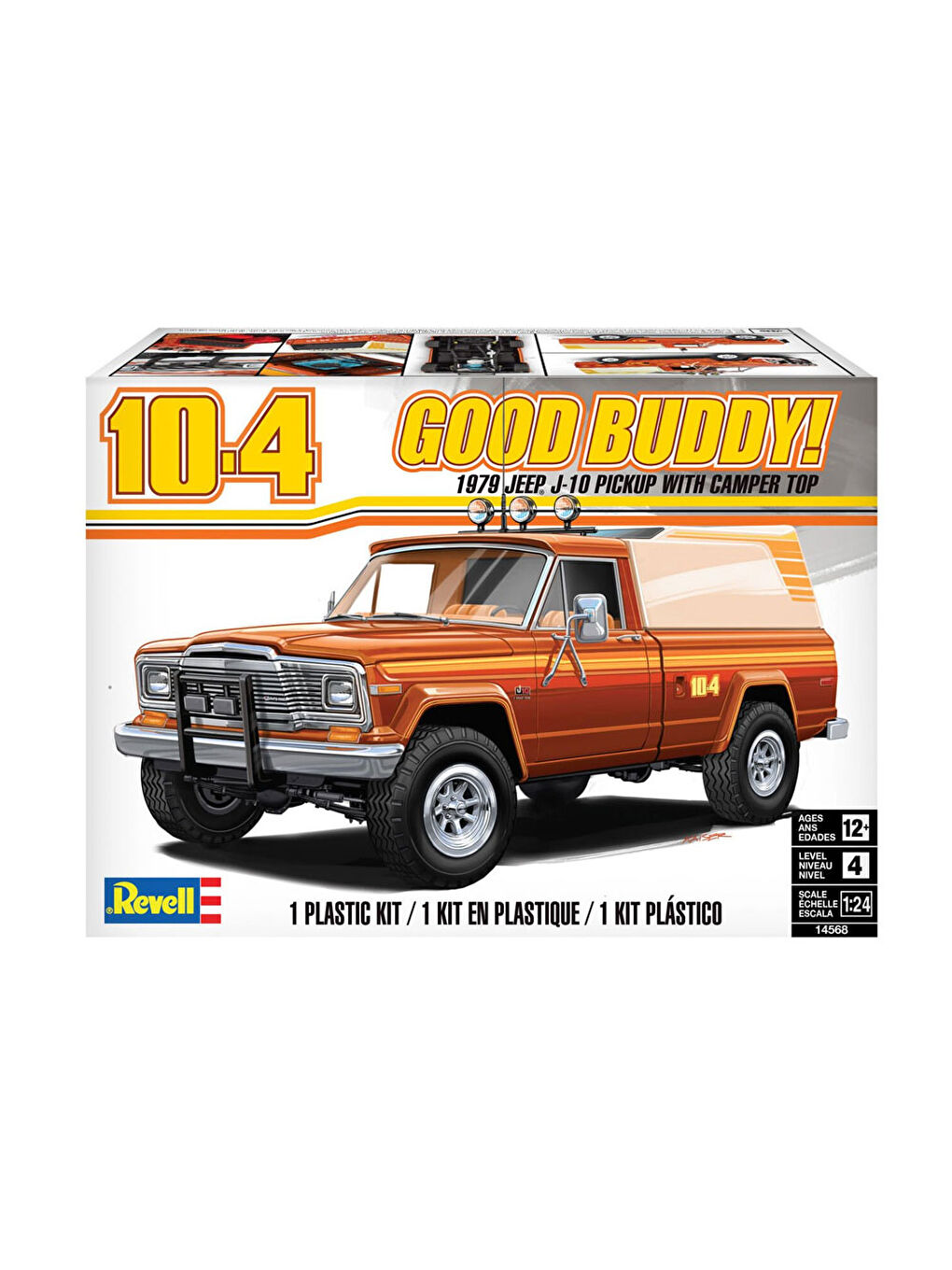 Maket Model Kit Araba ‘79 Jeep J10 Pickup with Camper Top 14568-1