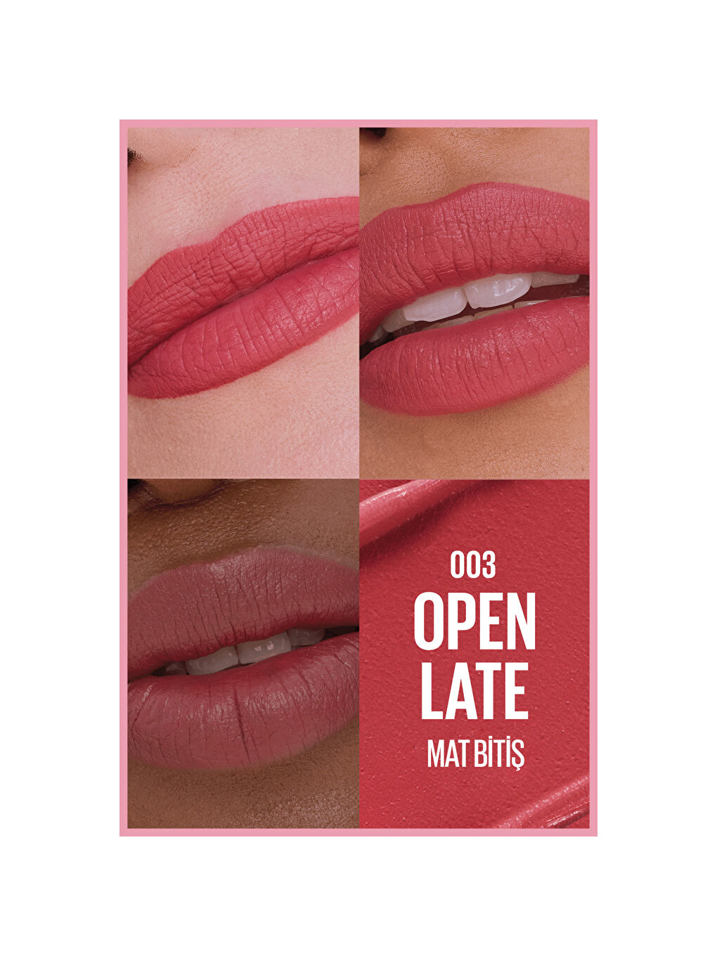 Maybelline NY Serum Etkili Hyalüronik Asit ve Besleyici Yağ İçeren Ruj - 003 Open Late-9