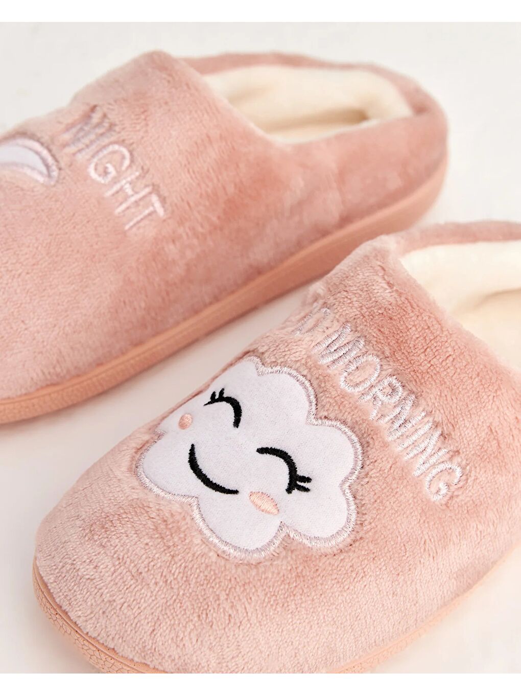 Pembe Çocuk Ev Terliği - GOOD NIGHT-1