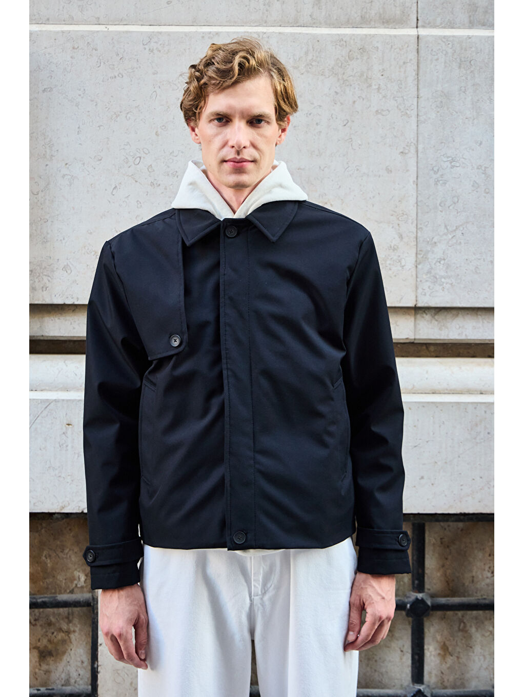 Erkek Regular Fit Ceket Siyah-4