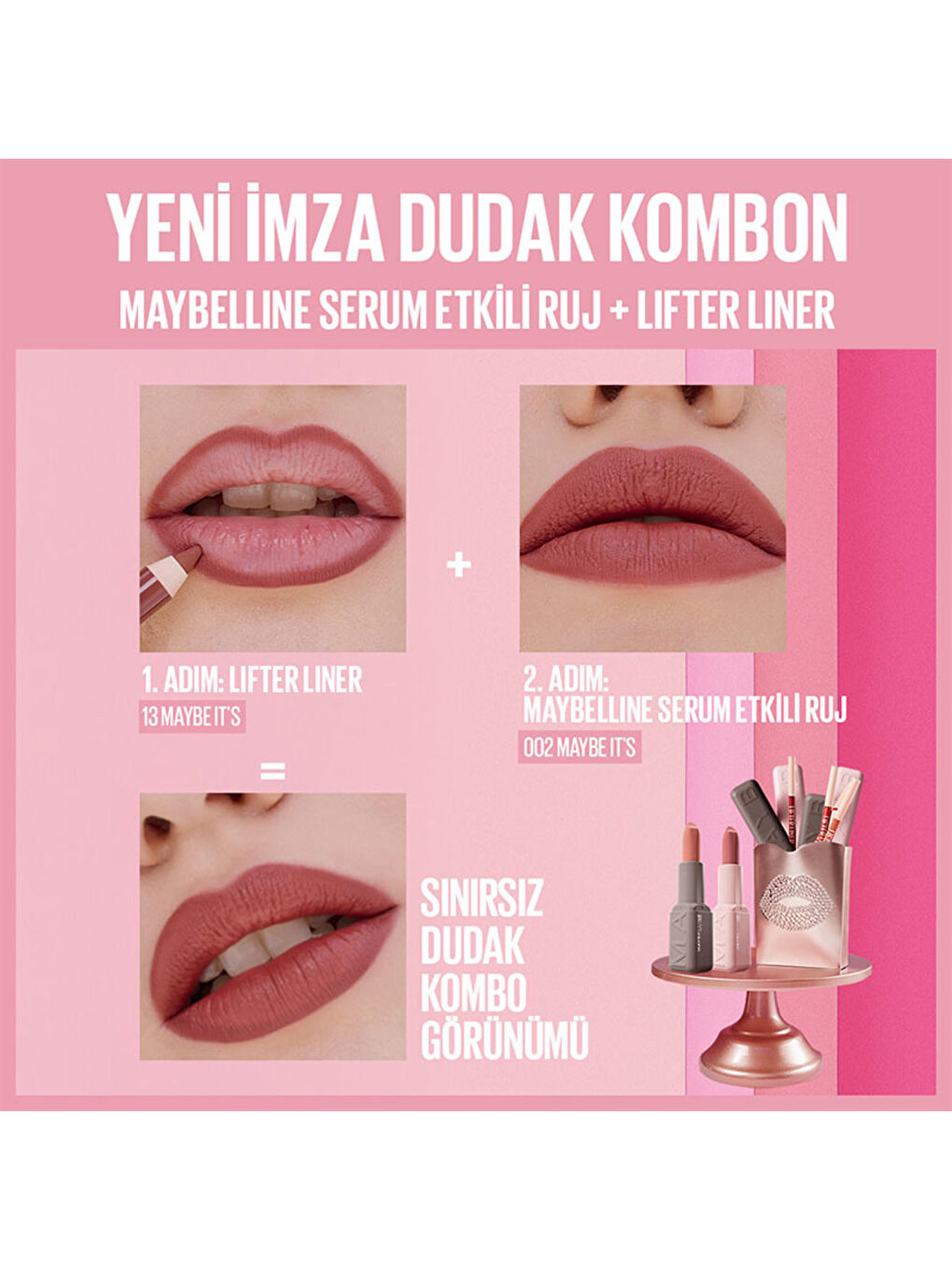 Maybelline NY Serum Etkili Hyalüronik Asit ve Besleyici Yağ İçeren Ruj - 002 Maybe It's-4