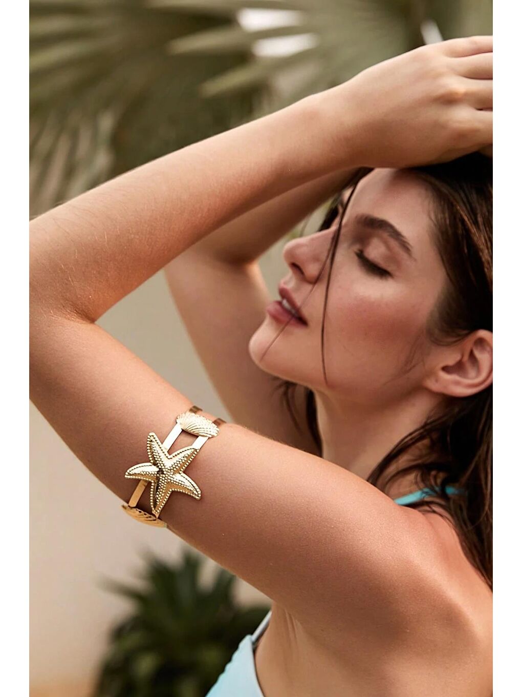 Sarı Deniz Yıldızı Pazu Bandı Üst Kol Bilekliği-1