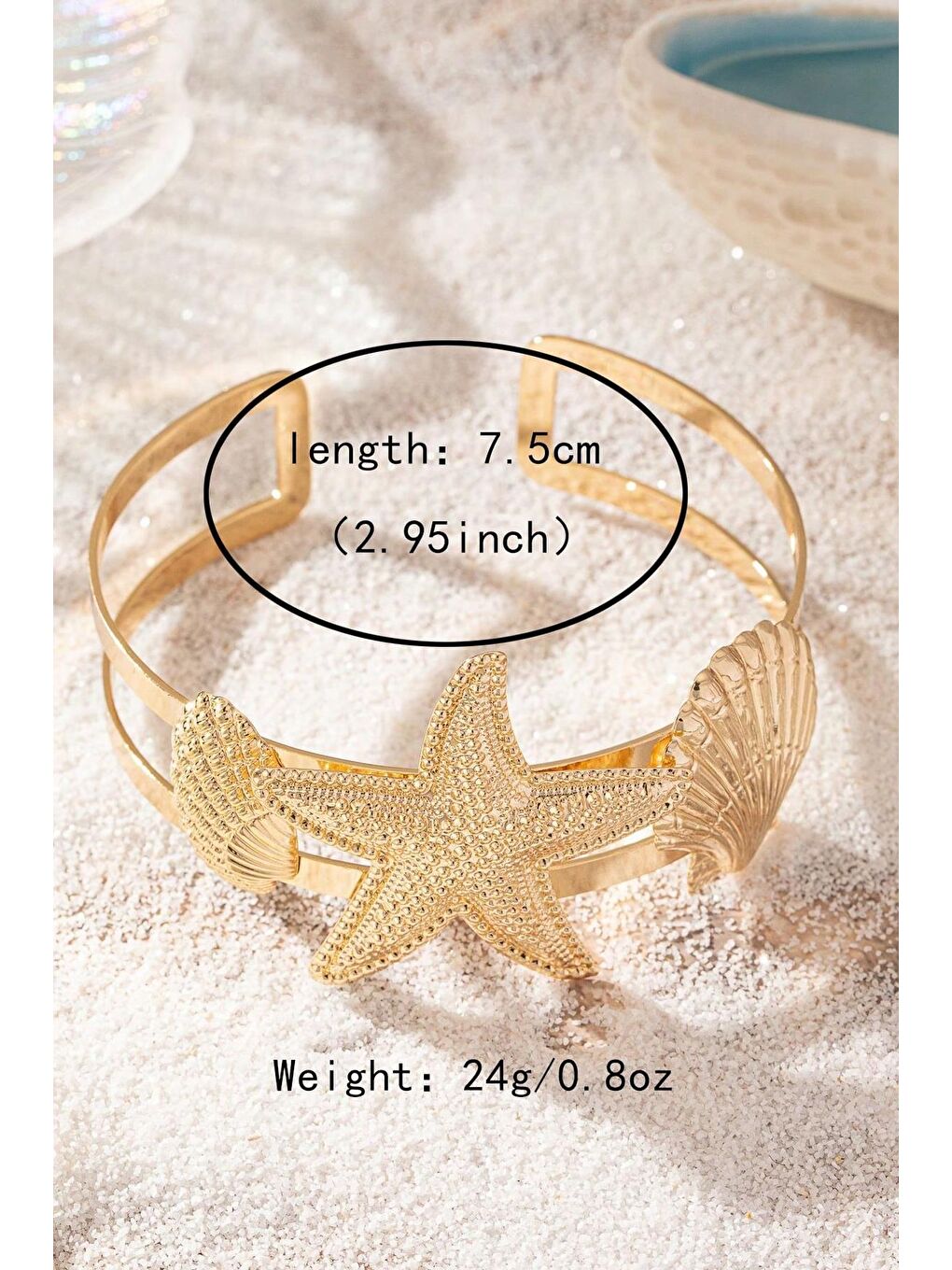 Sarı Deniz Yıldızı Pazu Bandı Üst Kol Bilekliği-2