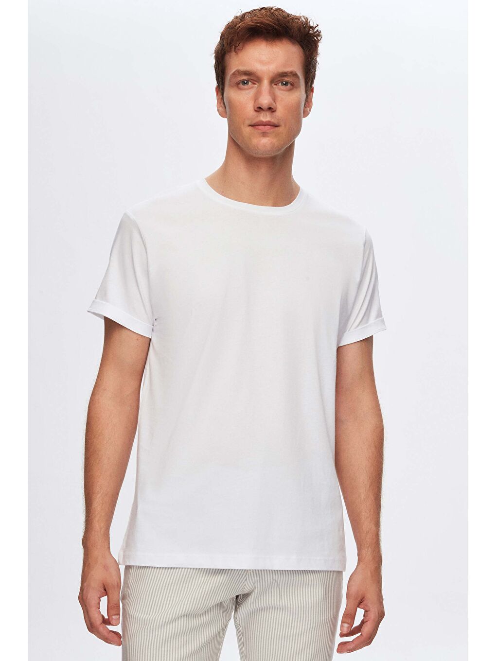 Slim Fit Siyah/Beyaz/Lacivert 3'Lü T-Shirt-2