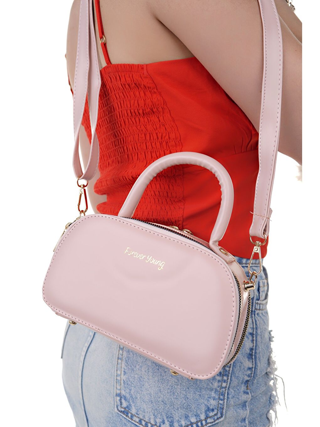 Pembe ARNELA Kadın Çift Bölmeli El ve Omuz Çantası-2