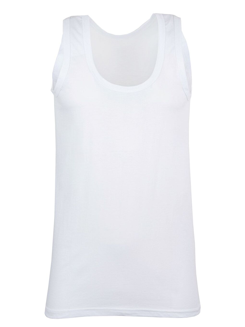 6'lı Erkek Beyaz %100 Pamuk Rahat Süprem Atlet-1