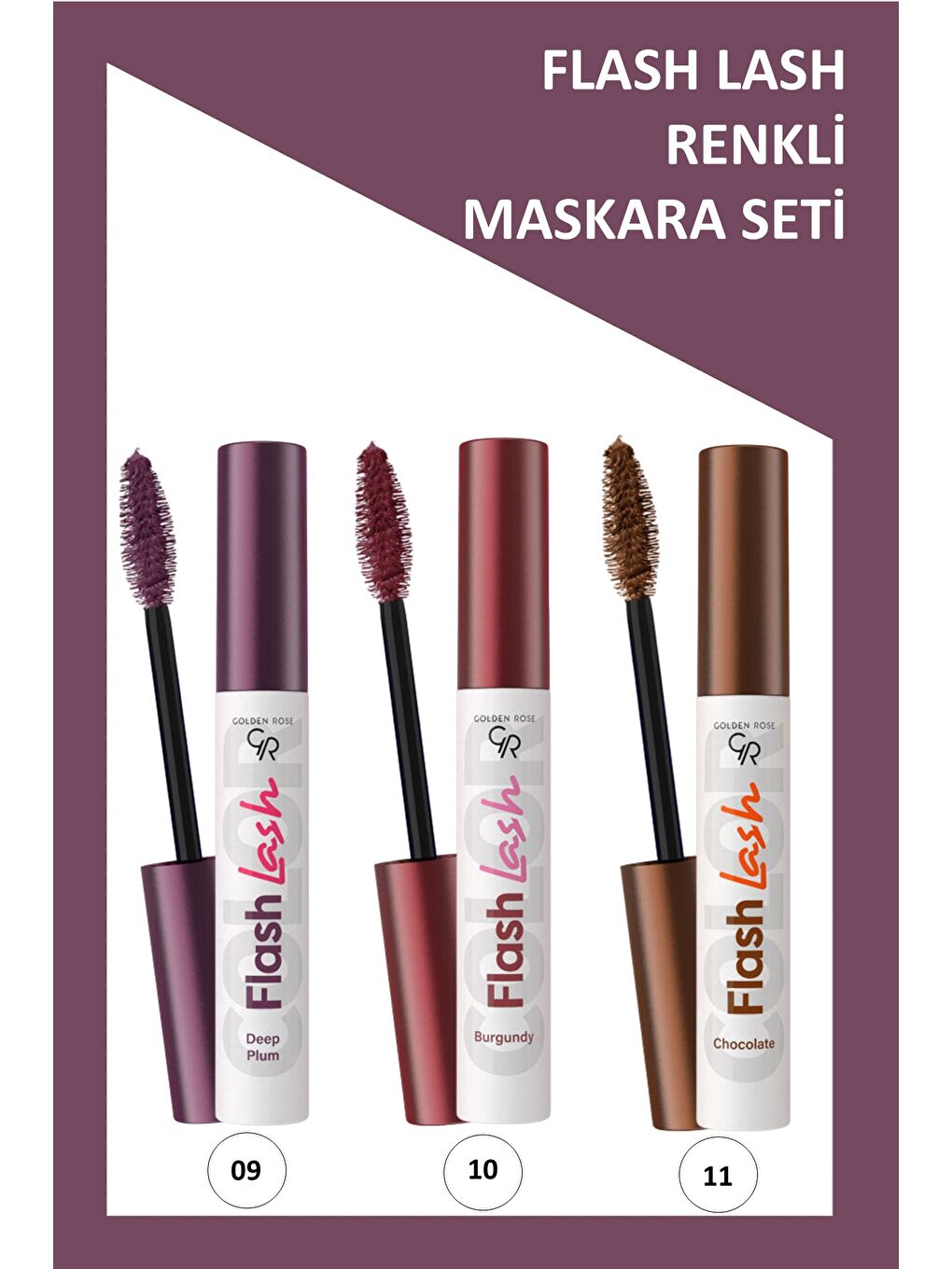 Flash Lash Renkli Maskara Seti No: 09-10-11