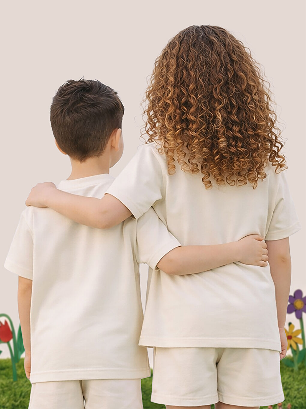 Oversize Ekru Unisex T-shirt-1