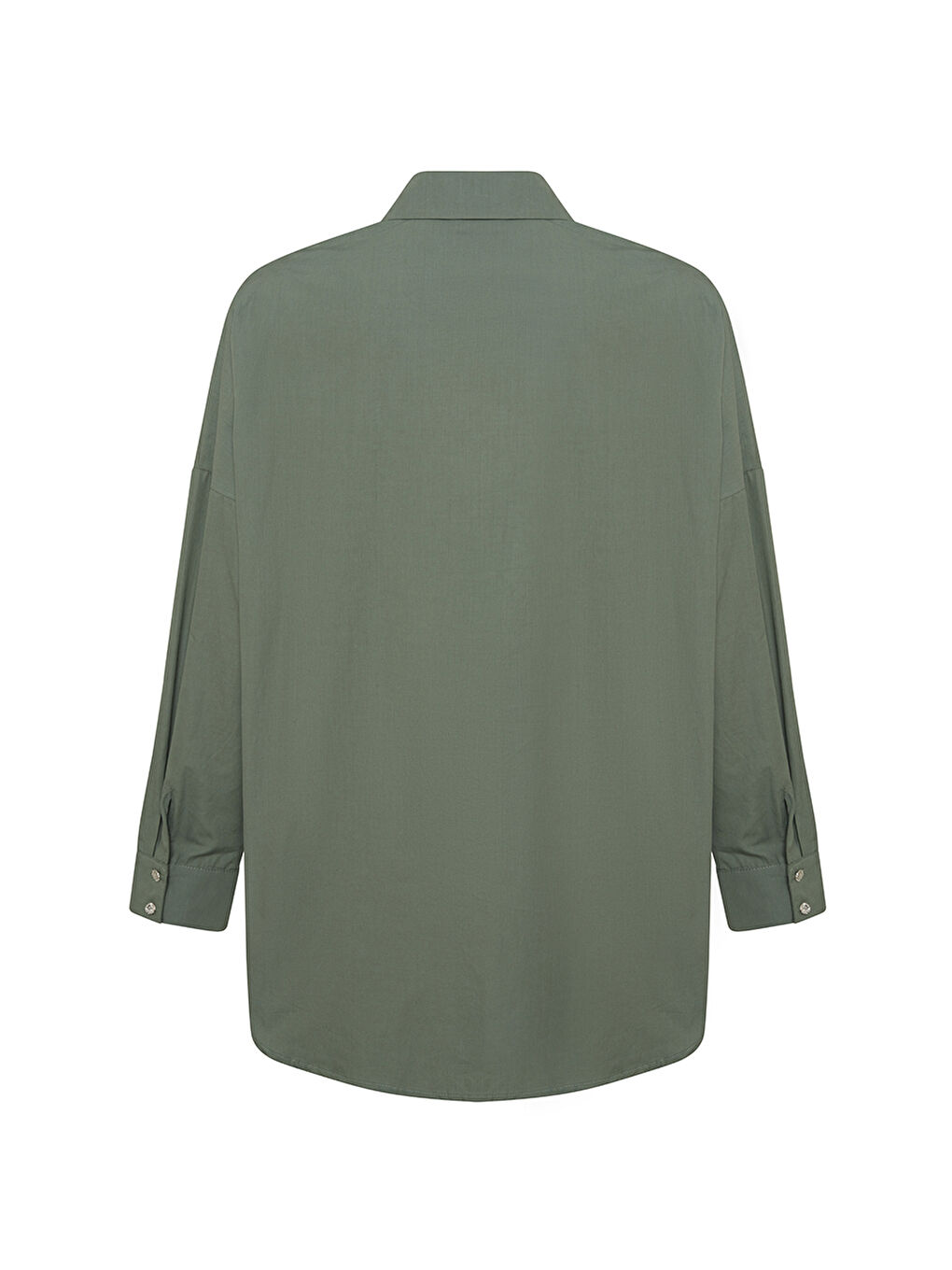 Yeşil Basic Pamuk Bluz-2