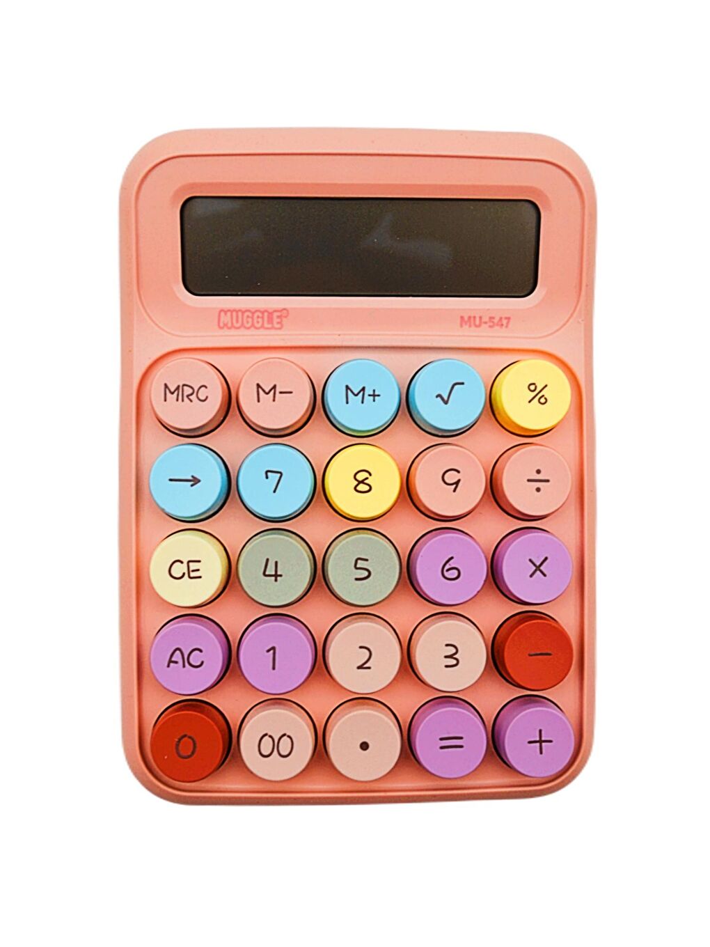 Muggle MU-547 Masaüstü 12 Haneli Pilli Hesap Makinesi Pembe