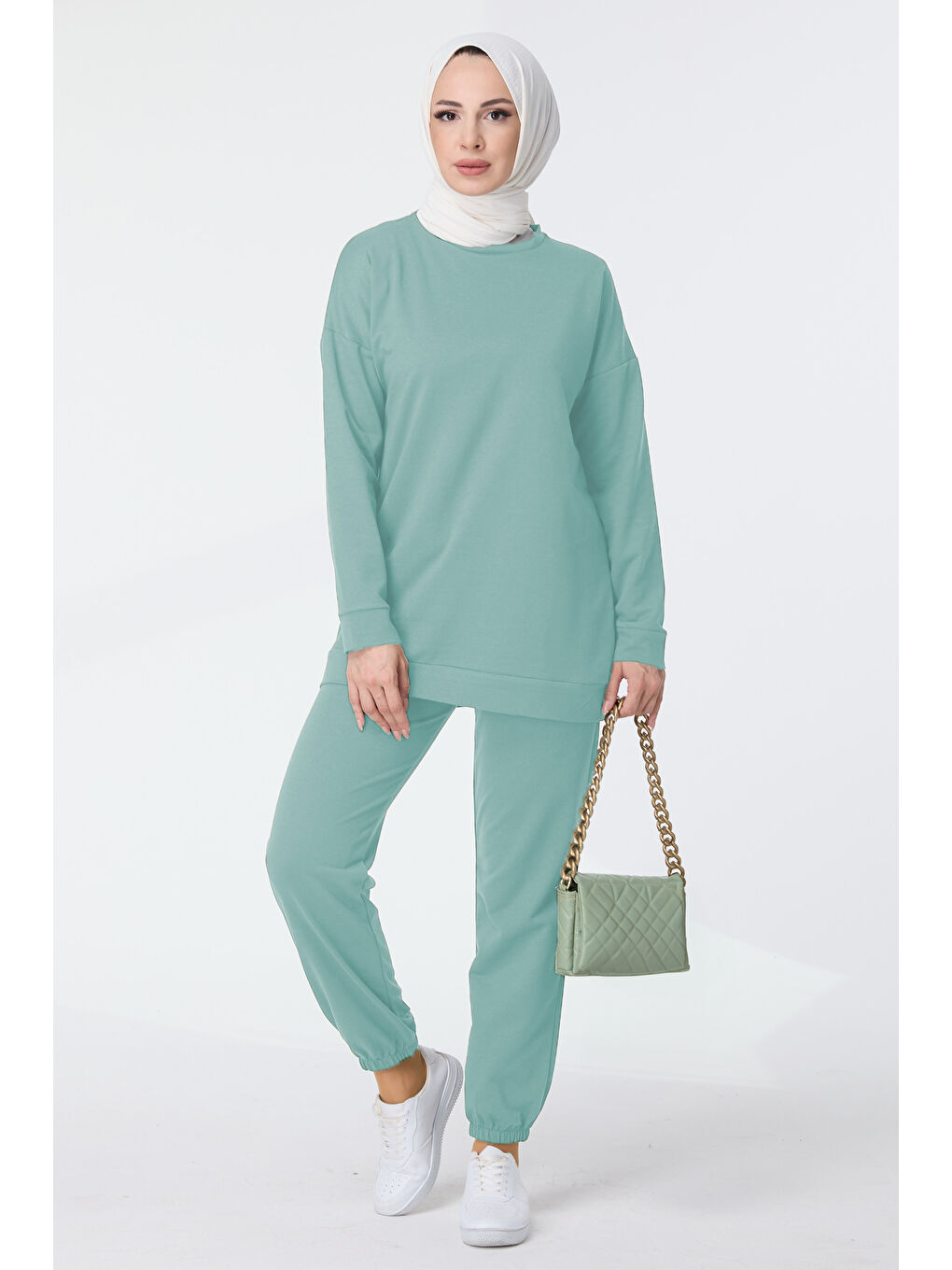 Yeşil Eşofman Takımı Mint - 27389-MINT-5