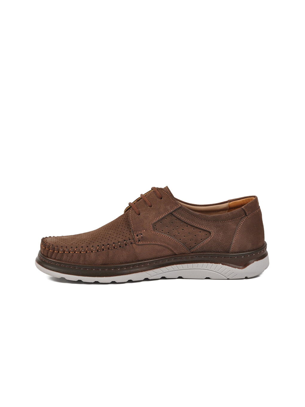 Kahverengi Kahve Hakiki Deri Erkek Casual Ayakkabı 768 M-3