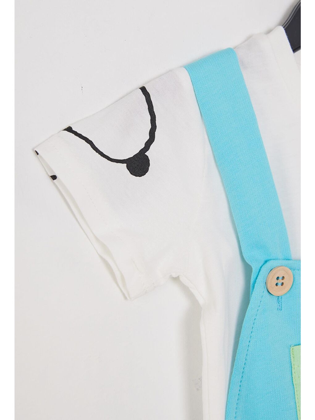 Turkuaz Snoopy Lisanslı Erkek Bebek Salopet 21940-2