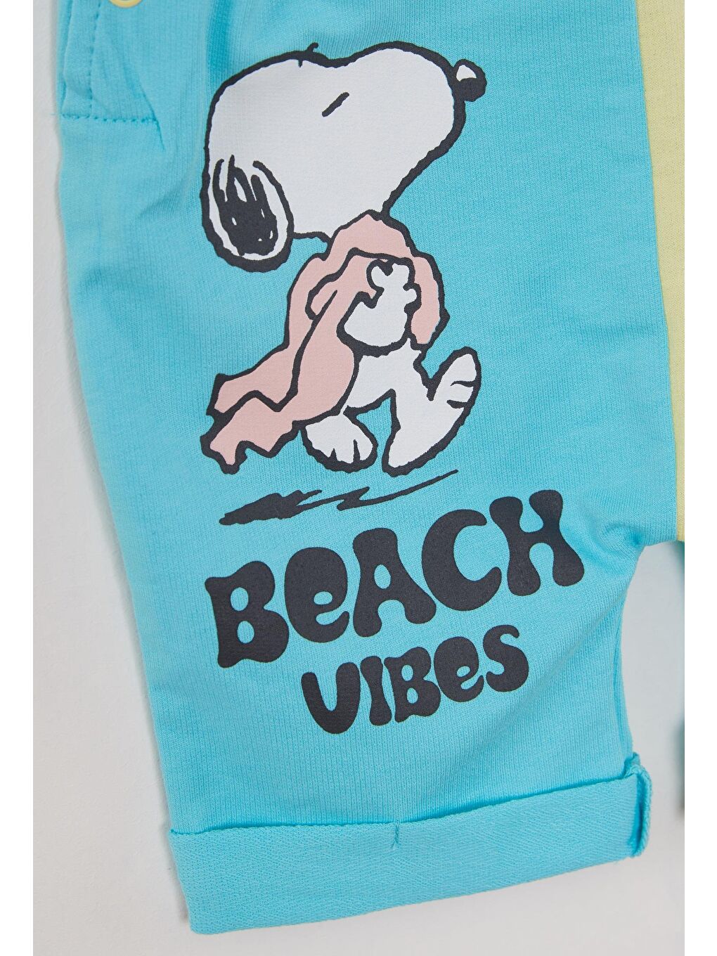 Turkuaz Snoopy Lisanslı Erkek Bebek Salopet 21940-3