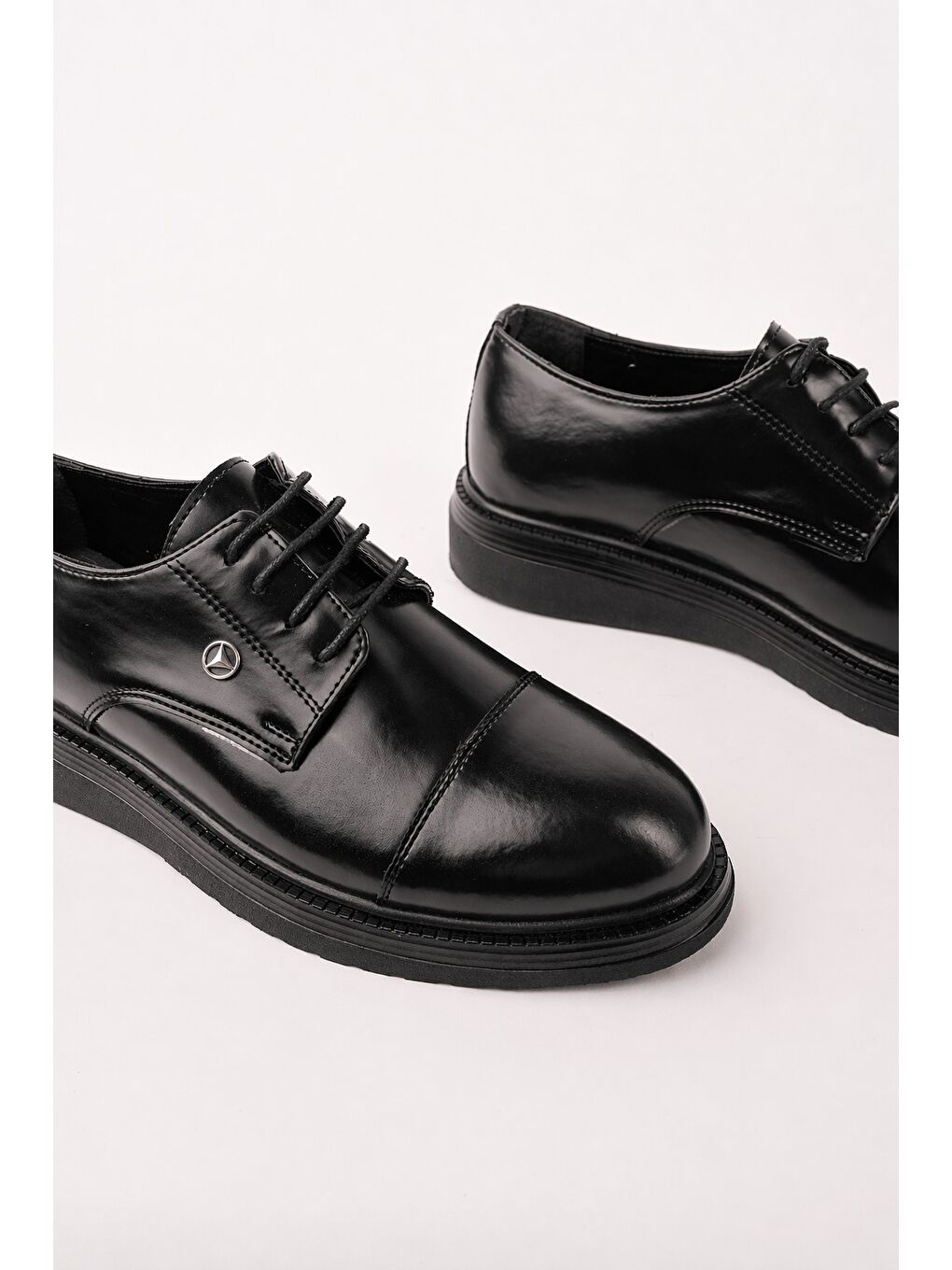 Siyah ARTOS Bağcıklı Rahat Taban Erkek Günlük Klasik Casual Ayakkabı-1