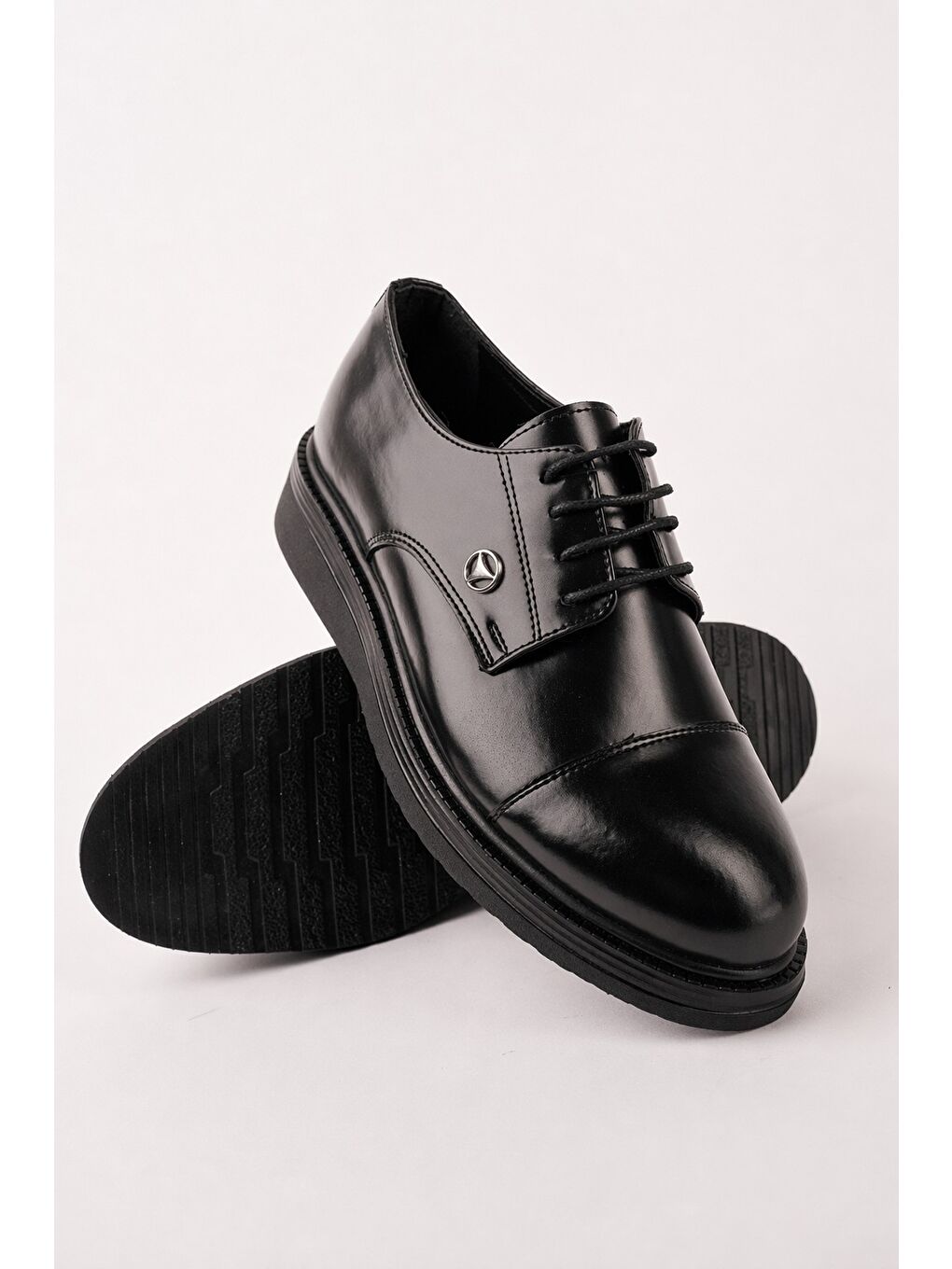 Siyah ARTOS Bağcıklı Rahat Taban Erkek Günlük Klasik Casual Ayakkabı-2