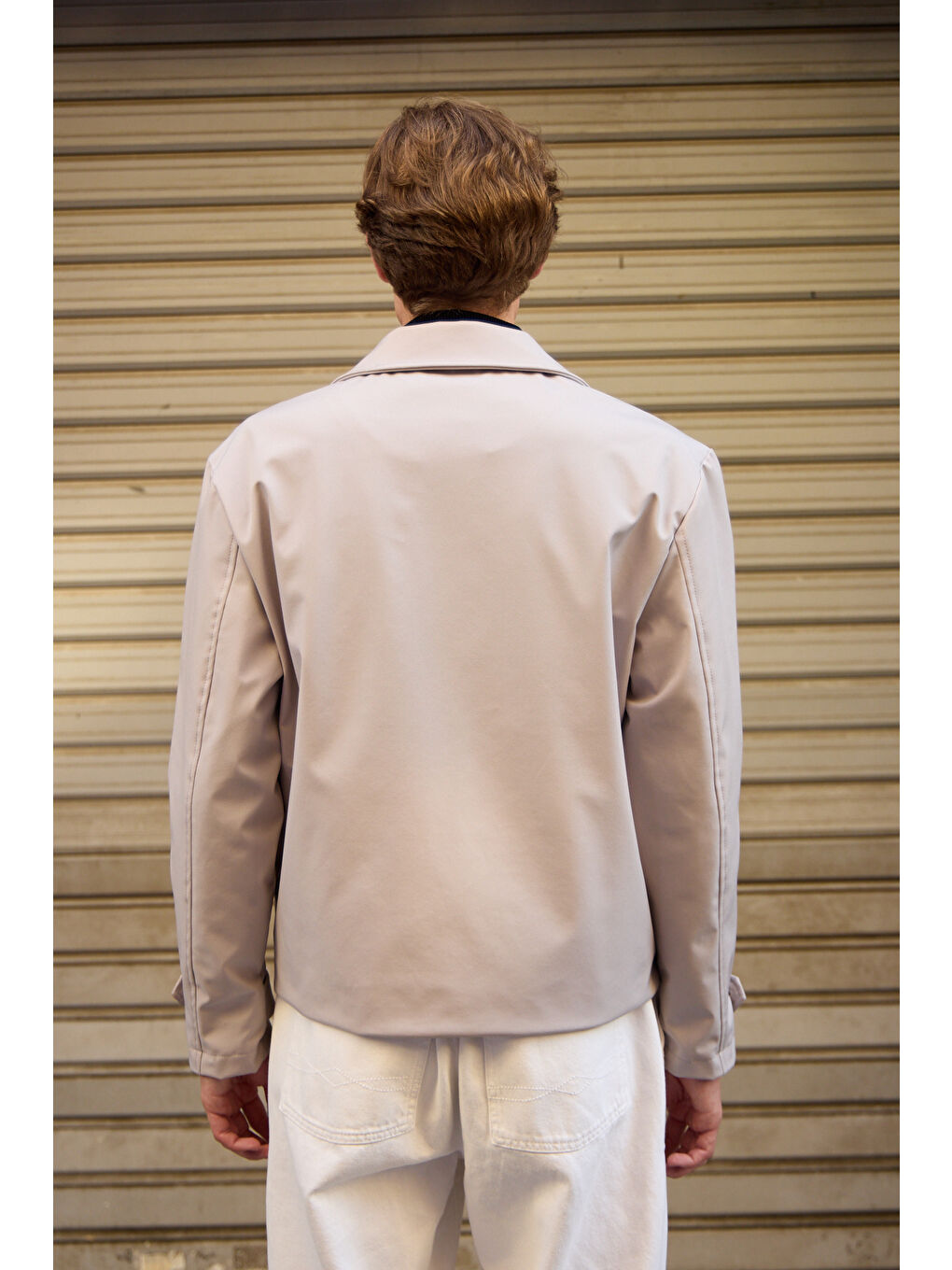 Bej Erkek Regular Fit Ceket Taş-6