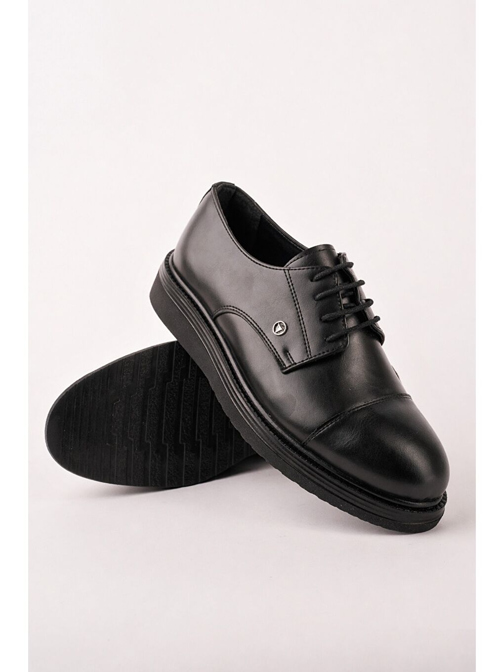 Siyah ARTOS Bağcıklı Rahat Taban Erkek Günlük Klasik Casual Ayakkabı-1