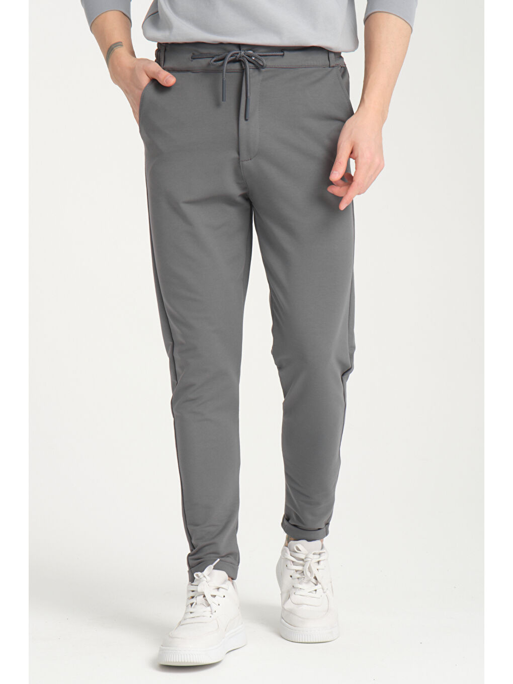 Antrasit Duble Paça Kompak Erkek Pantolon 3575