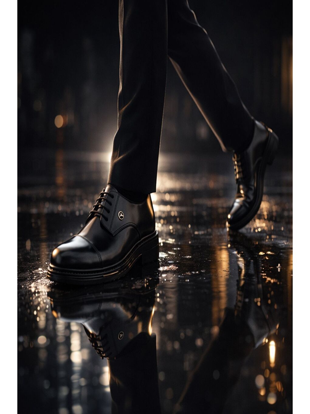 Siyah ARTOS Bağcıklı Rahat Taban Erkek Günlük Klasik Casual Ayakkabı-5