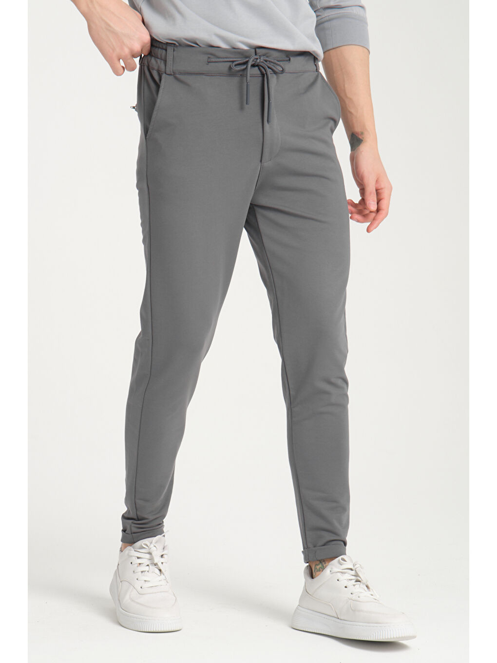 Antrasit Duble Paça Kompak Erkek Pantolon 3575-4