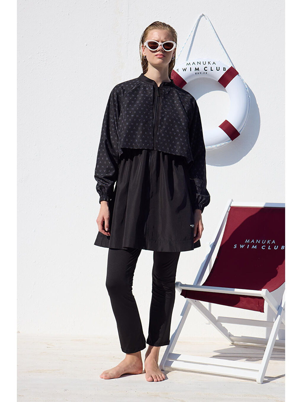 Gri Rüzgarlıklı 3'Lü Tesettür Mayo Takımı Logo-2