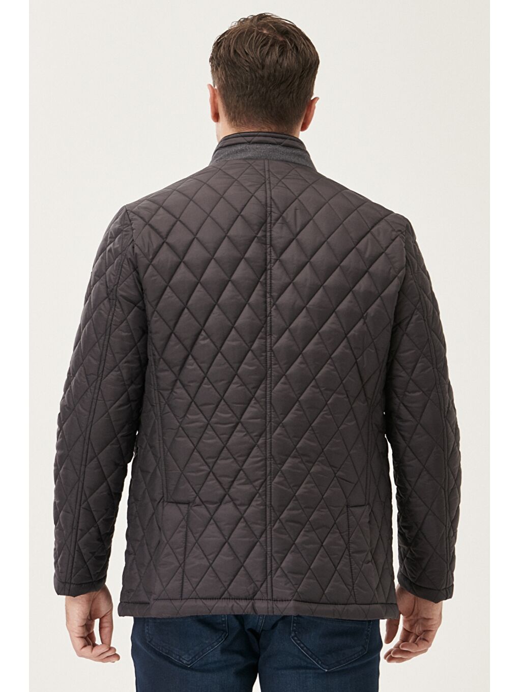 Erkek Siyah Standart Fit Soğuk Geçirmez Kışlık Overcoat Mont-4