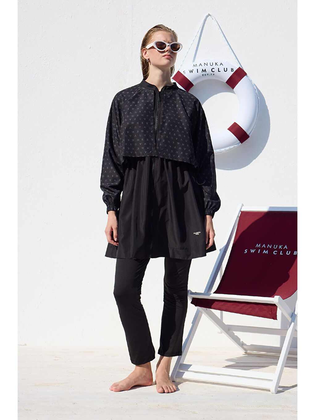 Gri Rüzgarlıklı 3'Lü Tesettür Mayo Takımı Logo-4