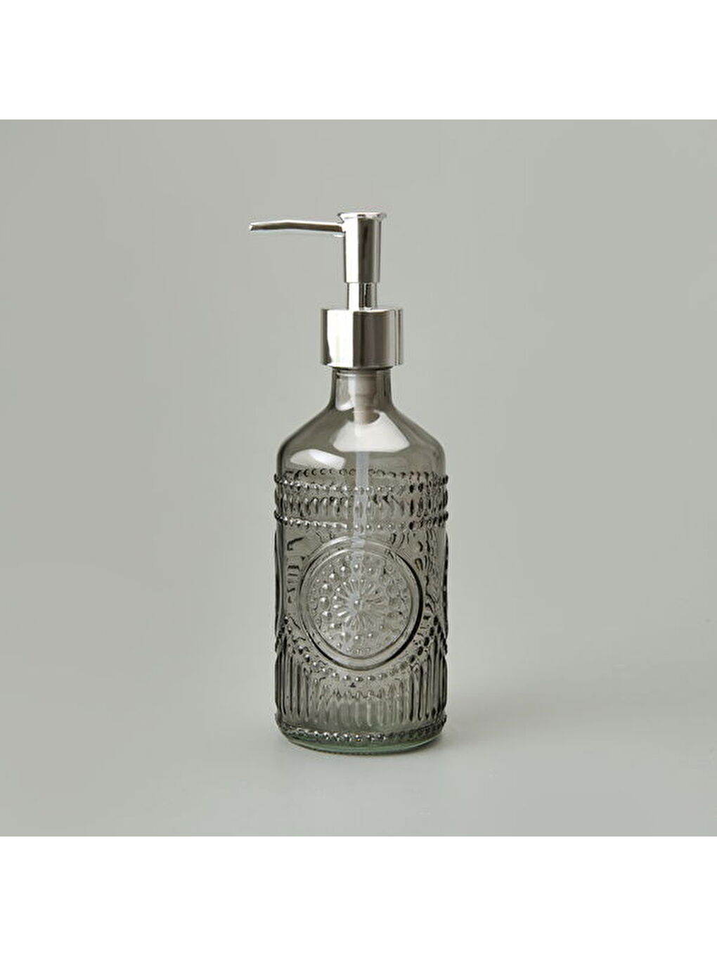 Bath 3'lü Cam Banyo Sıvı Sabunluk Seti - Antrasit-1