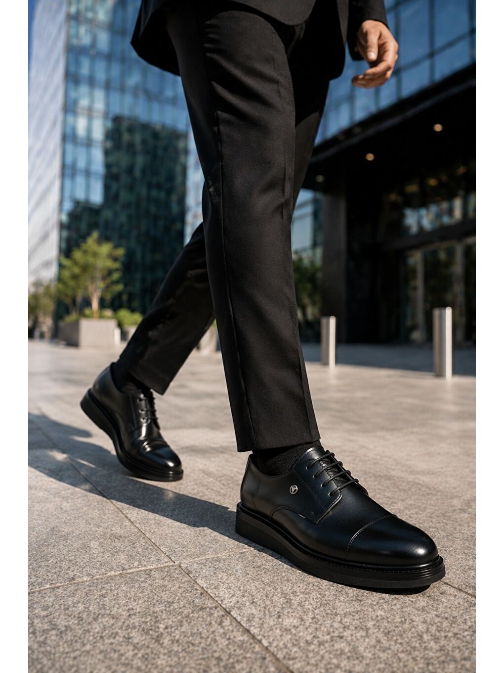 Siyah ARTOS Bağcıklı Rahat Taban Erkek Günlük Klasik Casual Ayakkabı-6
