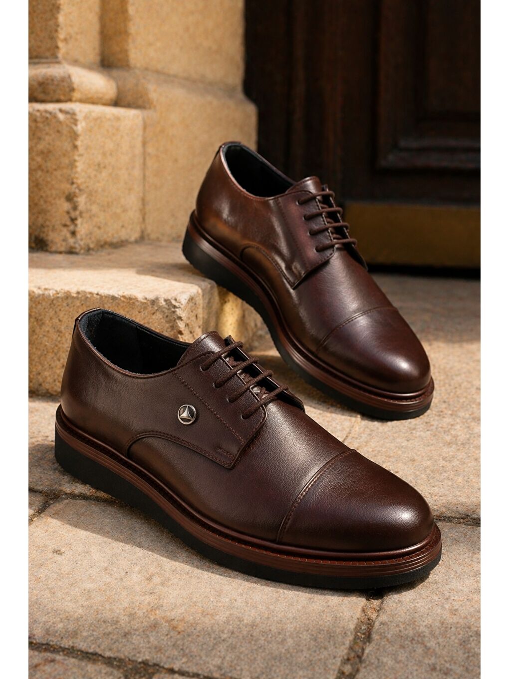 Kahverengi ARTOS Bağcıklı Rahat Taban Erkek Günlük Klasik Casual Ayakkabı-5