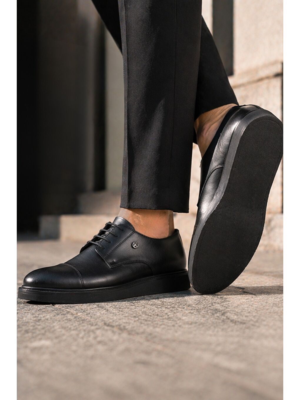 Siyah ARTOS Bağcıklı Rahat Taban Erkek Günlük Klasik Casual Ayakkabı-8