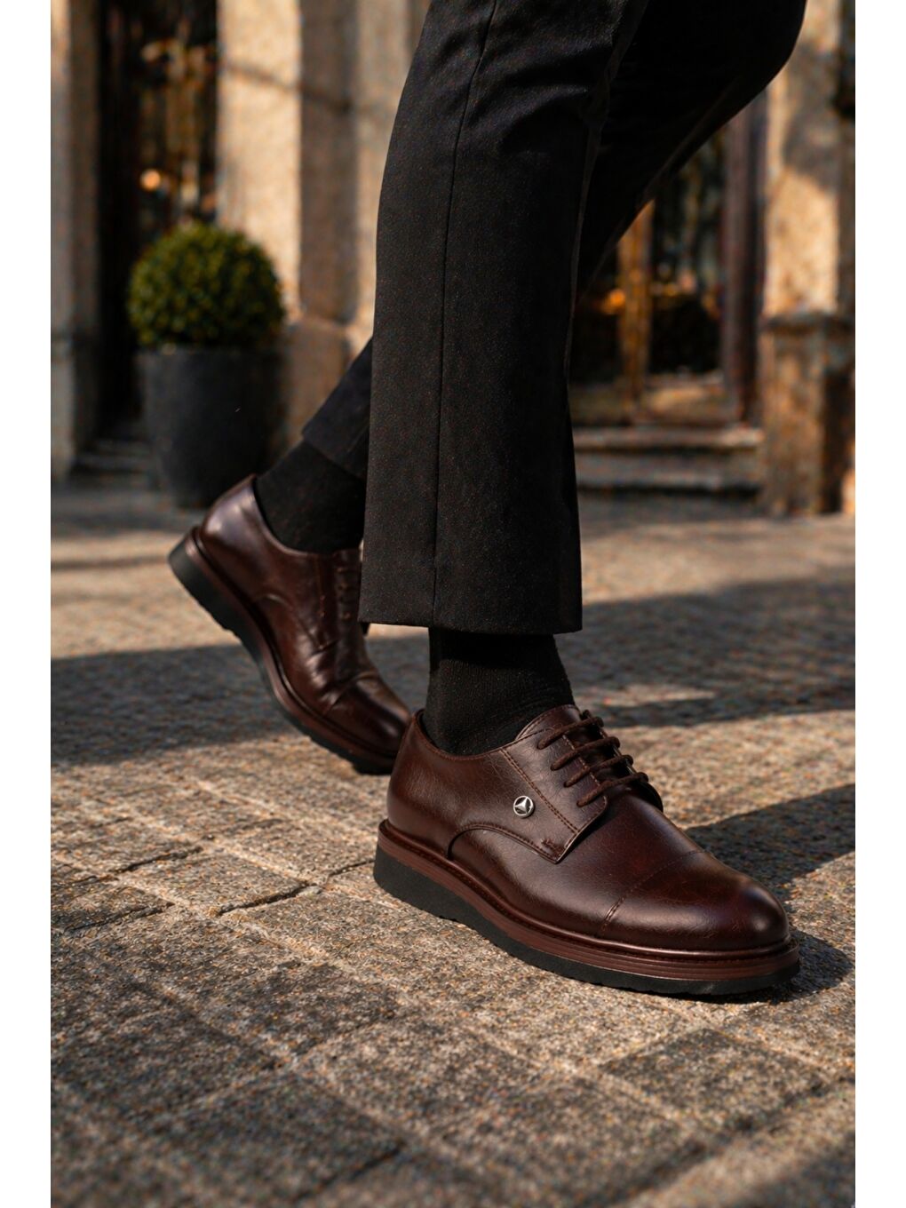 Kahverengi ARTOS Bağcıklı Rahat Taban Erkek Günlük Klasik Casual Ayakkabı-6