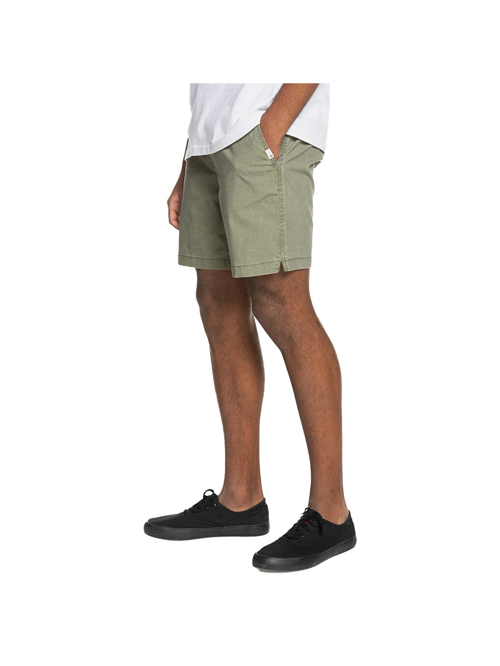 Haki Erkek Şort Walkshort Taxer Yeşil Günlük Giyim-1