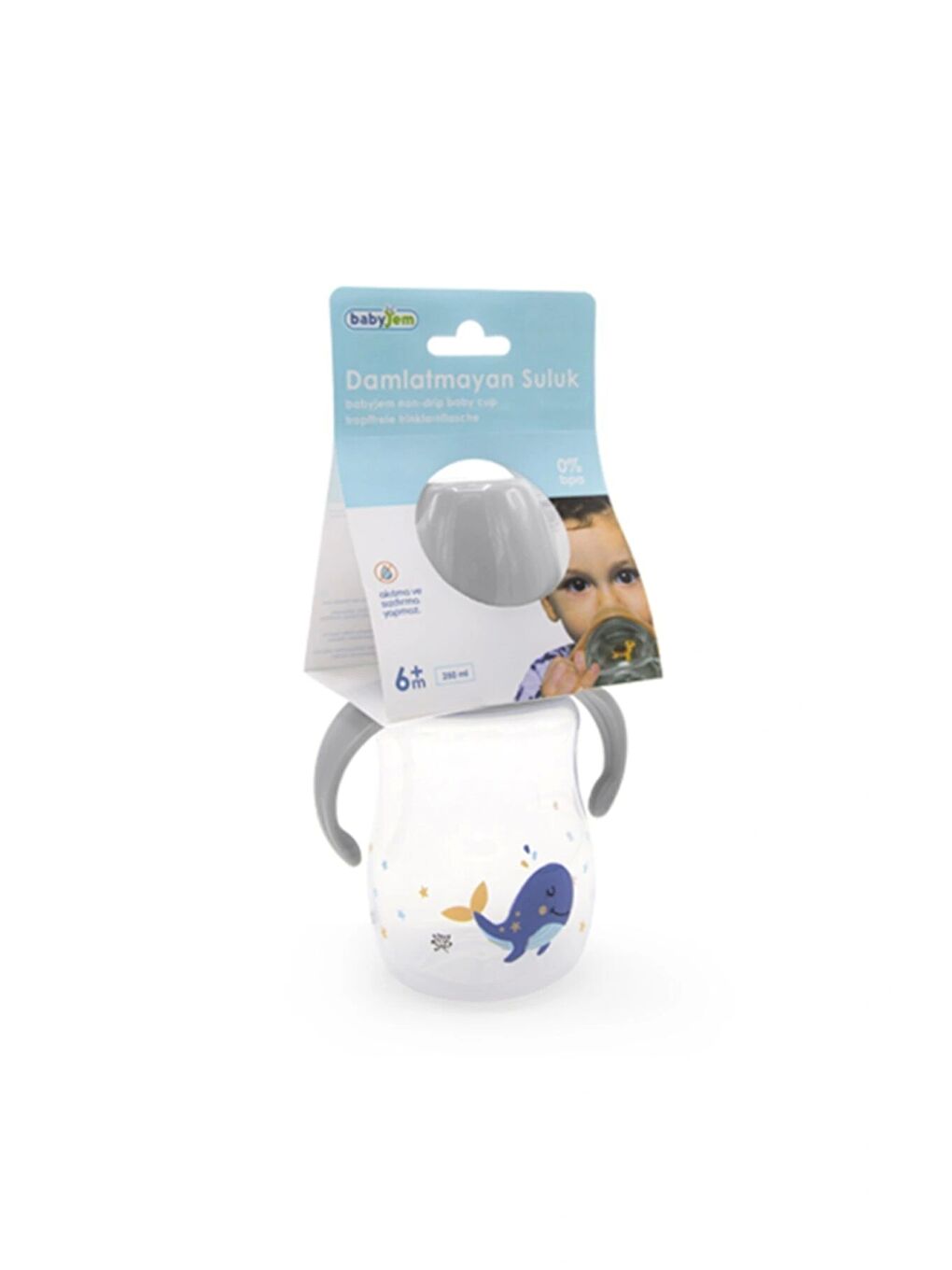 Damlatmayan Suluk 250 ml Gri-5