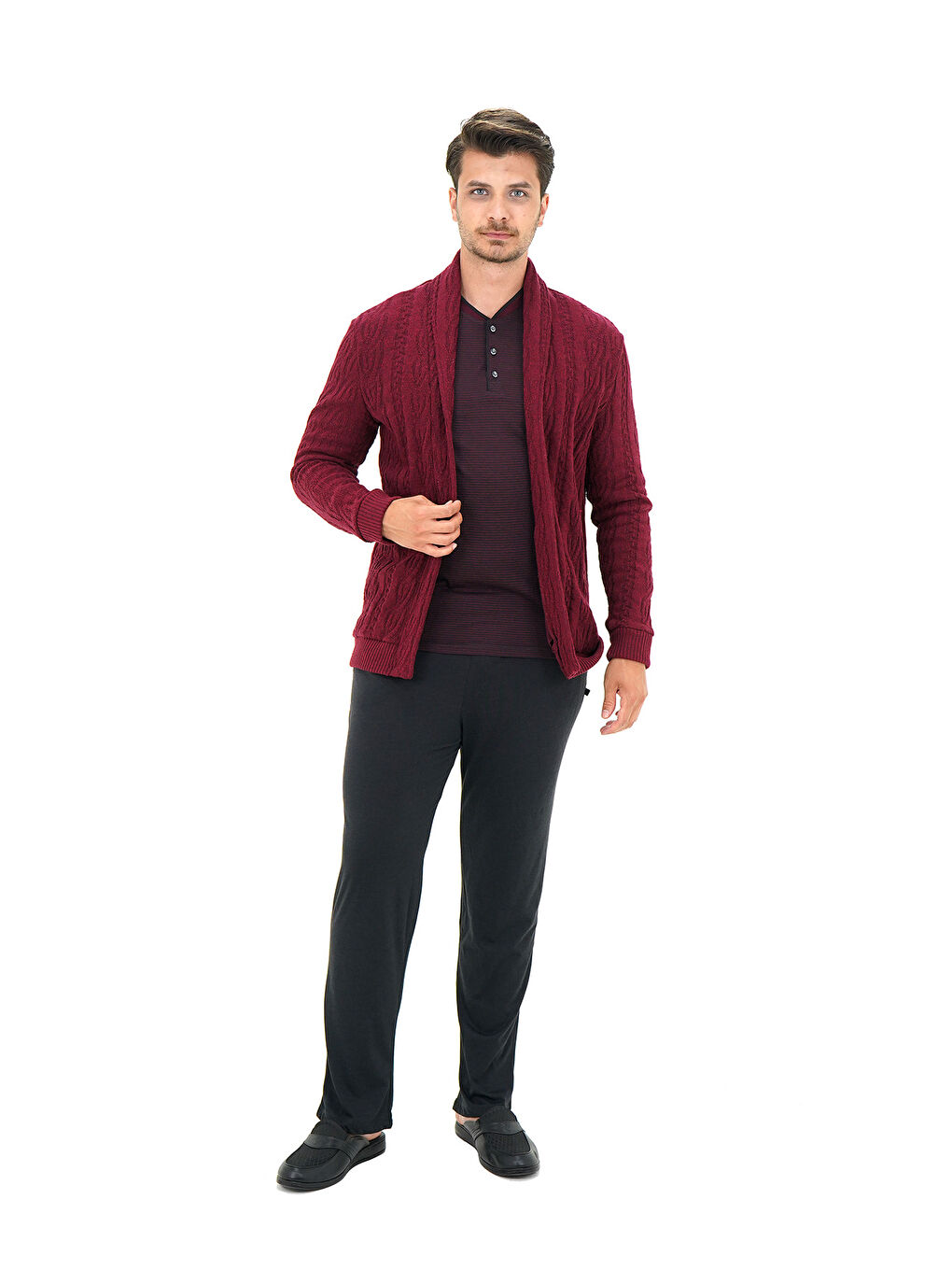 Bordo Triko Hırka BORDO