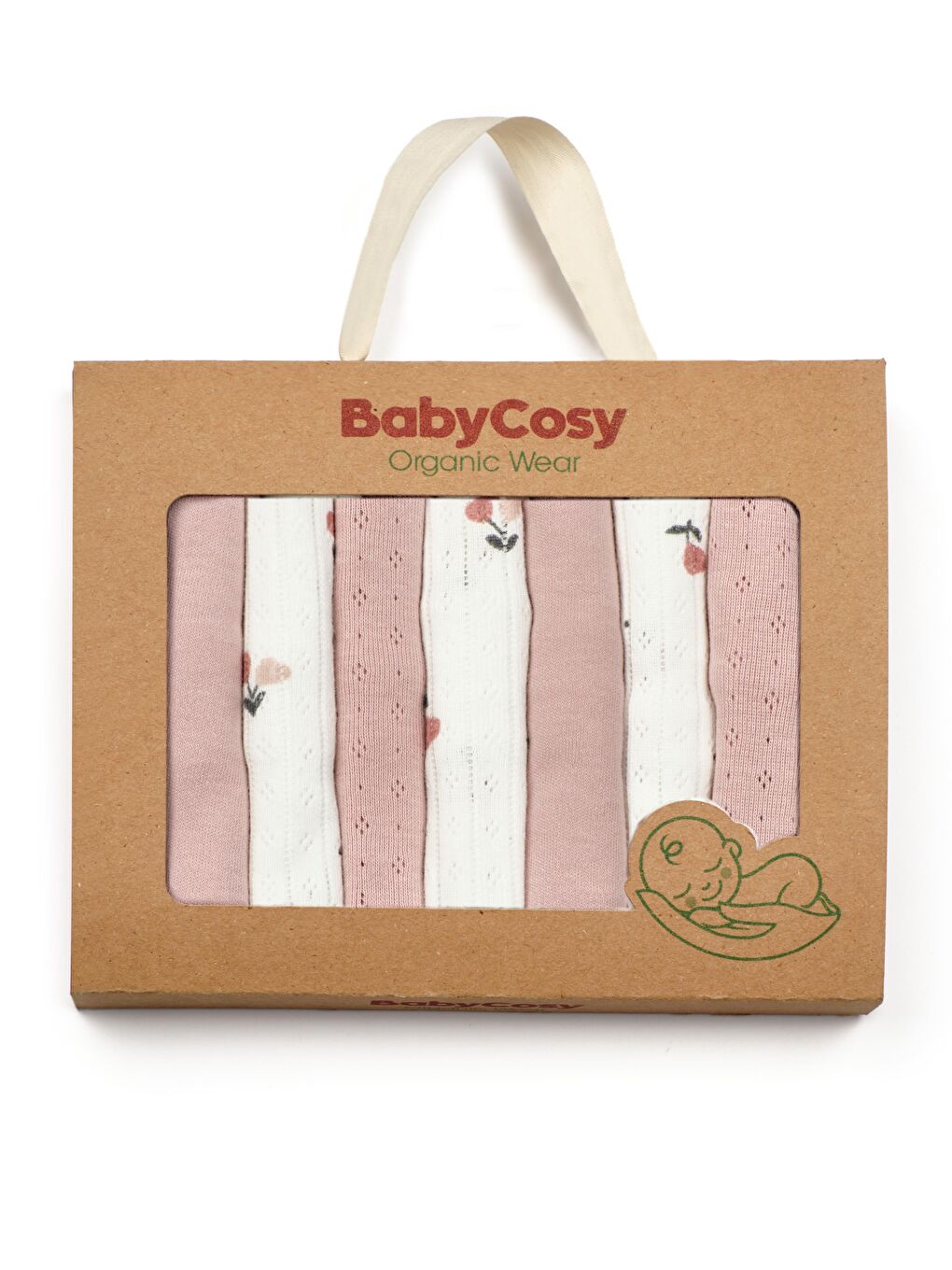 Bebek 7'li Mix Ağız Mendili 25x25cm, %100 Organik Pamuk, Bebek ve Yenidoğan Serisi - CSY5961