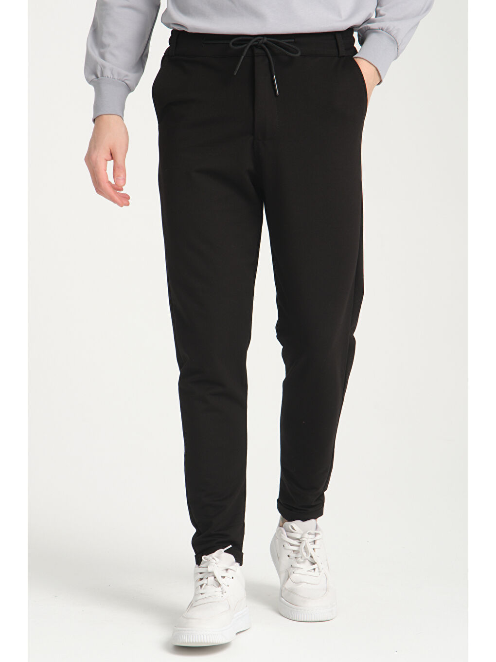 Siyah Duble Paça Kompak Erkek Pantolon 3575