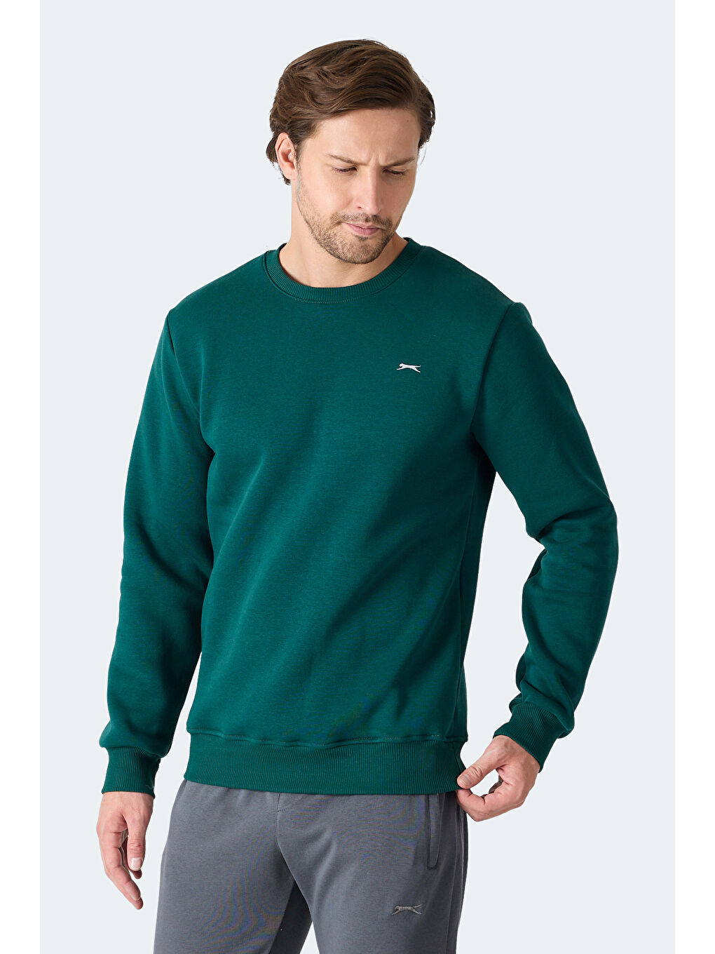 MEGAR I Erkek Koyu Yeşil Sweatshırt-3