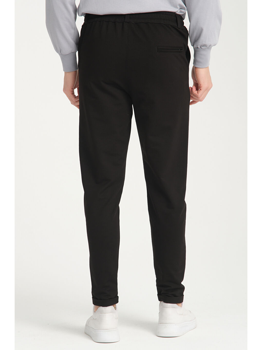 Siyah Duble Paça Kompak Erkek Pantolon 3575-3